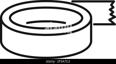 Roll tape icon, outline style Stock Vector