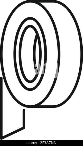 Insulating tape icon, outline style Stock Vector