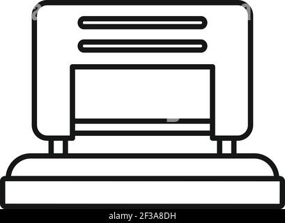 School hole puncher icon, outline style Stock Vector