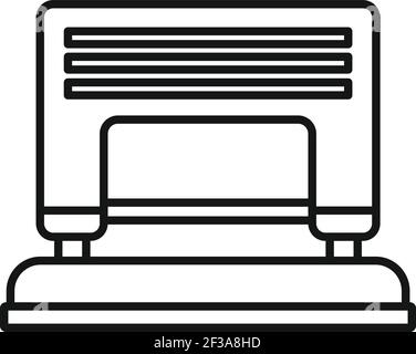 Hole puncher icon, outline style Stock Vector