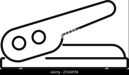 Hole stapler icon, outline style Stock Vector