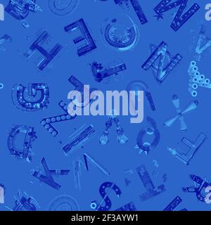 Seamless pattern English alphabet Stock Photo - Alamy