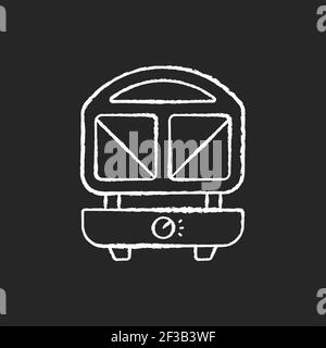 Sandwich press chalk white icon on black background Stock Vector