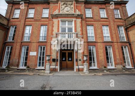 Exterior of Camden Place, 150 Year Anniversary since Napoleon III, French Imperial Family in-exile arrived at Camden Place, Chislehurst, Kent, UK Stock Photo