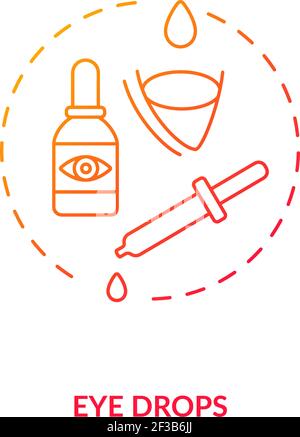 Eye drops concept icon Stock Vector