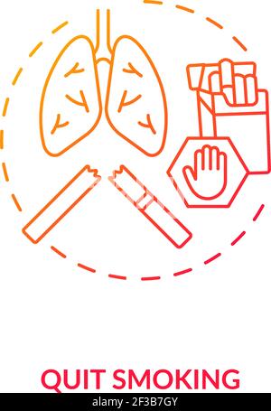 Quit smoking concept icon Stock Vector