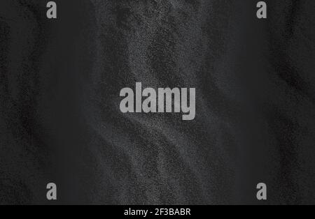Luxury black metal gradient background with distressed waves on the sand texture. Vector illustration Stock Vector