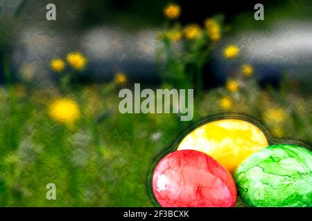 Concept Easter : Easter greeetings Stock Photo