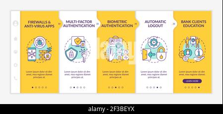 Firewalls and anti-virus apps onboarding vector template Stock Vector