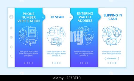 Phone number verification onboarding vector template Stock Vector
