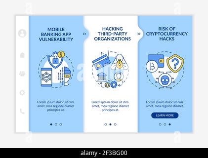 Hacking third-party organizations onboarding vector template Stock Vector