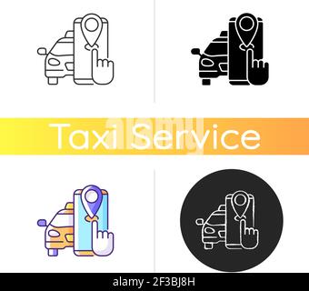 Taxi tracker icon Stock Vector