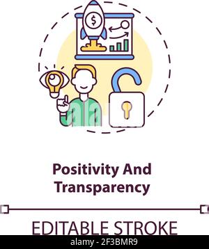 Positivity and transparency concept icon Stock Vector