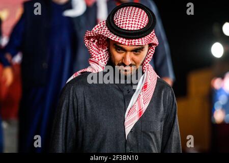 Prince Abdul Aziz bin Turki Al-Faisal, chairman of the General Sports Authority podium at the arrival of the Dakar 2020, in Qiddiya, Saudi Arabia, on January 17, 2020 - Photo Francois Flamand / DPPI Stock Photo