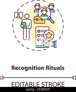 Recognition rituals concept icon Stock Vector