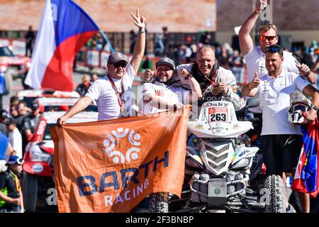 263 Tuma Zdenek (cze), Yamaha, Barth Racing Team, Quad, ambiance on the podium at the arrival of the Dakar 2020, in Qiddiya, Saudi Arabia, on January 17, 2020 - Photo DPPI Stock Photo