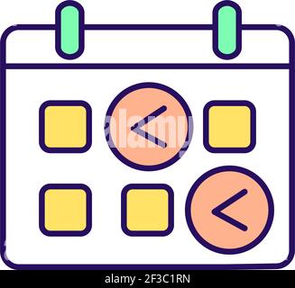 Eating plan RGB color icon Stock Vector