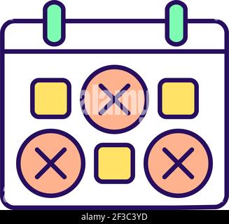 Skip days RGB color icon Stock Vector