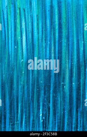 Blue lines painting on old wall abstract background or texture Stock Photo