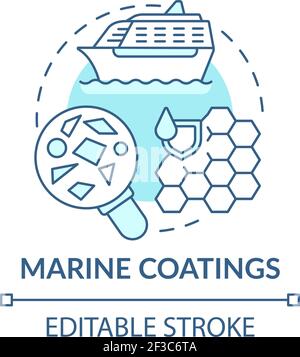 Marine coatings concept icon. Stock Vector