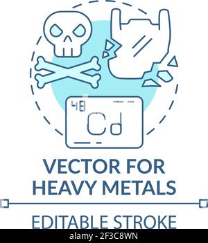 Vector for heavy metals concept icon Stock Vector