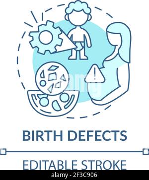 Birth defects concept icon Stock Vector