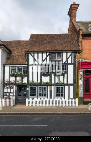 The exterior of Friends AA Rosette restaurant in High Street, Pinner, Middlesex, England, UK Stock Photo