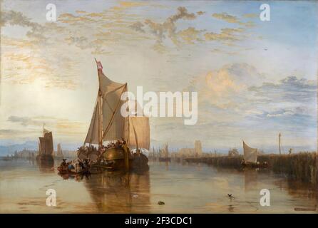 Dort or Dordrecht: The Dort Packet-Boat from Rotterdam Becalmed, 1818. Stock Photo