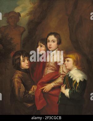 Group of Four Boys, probably mid 17th century.