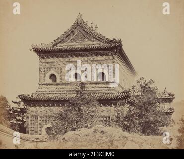 The Great Imperial Porcelain Palace Yuen Min Yuen, Pekin, October 18, 1860, 1860. Stock Photo