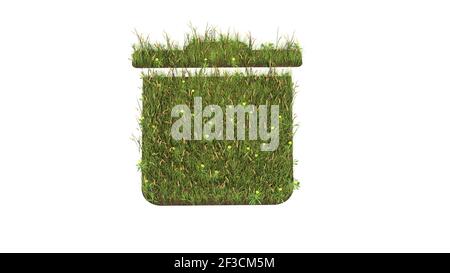 3d rendering of green trash bin isolated on white background Stock ...