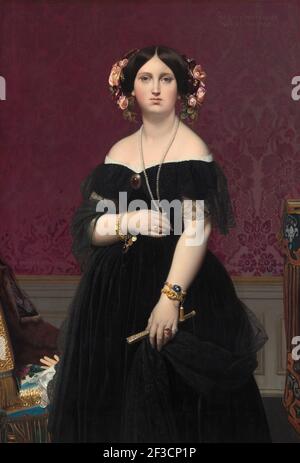 Portrait Of Madame Moitessier By Ingres National Gallery London Stock portrait-of-madame-moitessier-by-ingres-national-gallery-london-stock