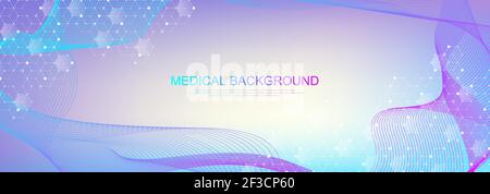 Health care and medical pattern innovation concept background design. Abstract geometric hexagons shape medicine and science background. Vector Stock Vector