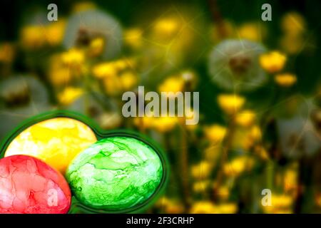 Concept Easter : Easter greeetings Stock Photo