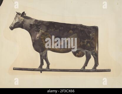 Cow Weather Vane, 1935/1942. Stock Photo