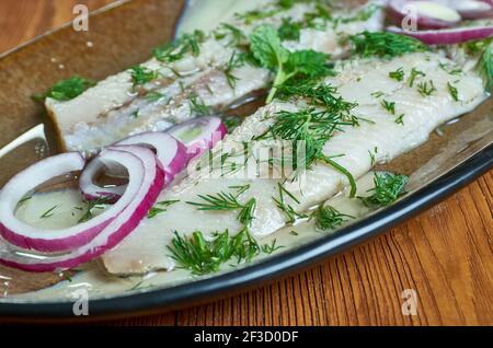 Ardglass Potted Herring - classic dish from Northern Ireland Scotch cure Stock Photo