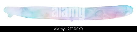 Polychrome watercolor background with sharp edges and borders. Isolated colorful spot. Stock Photo