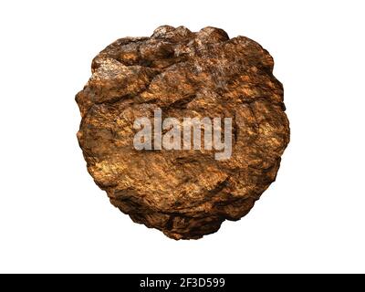 rock isolated on white background.3d rendering illustration. Stock Photo