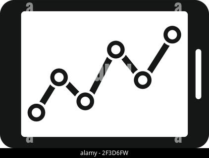 Crisis analysis icon, simple style Stock Vector