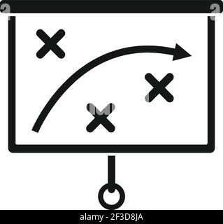 Crisis strategy icon, simple style Stock Vector