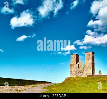 Reculver Towers Stock Photo