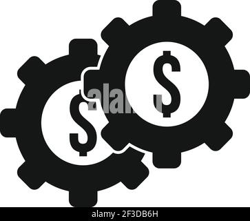 Crisis manager gear icon, simple style Stock Vector