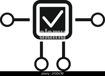 Restructure plan icon, simple style Stock Vector