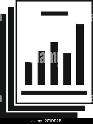 Restructuring analysis icon, simple style Stock Vector