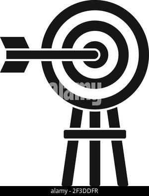 Crisis goal icon, simple style Stock Vector