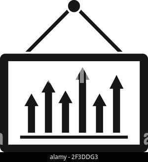 Restructuring graph icon, simple style Stock Vector