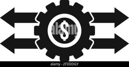Economic restructuring icon, simple style Stock Vector