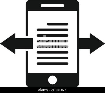 Restructuring text icon, simple style Stock Vector