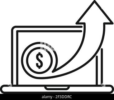 Coin line icon. Graphic resource template, vector illustration Stock ...