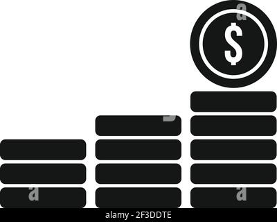 Restructuring dollar icon, simple style Stock Vector